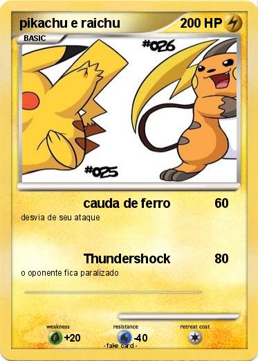 Pokemon pikachu e raichu