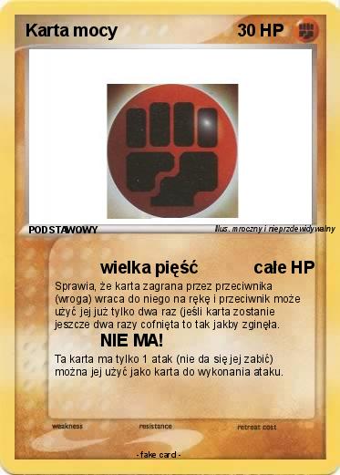 Pokemon Karta mocy