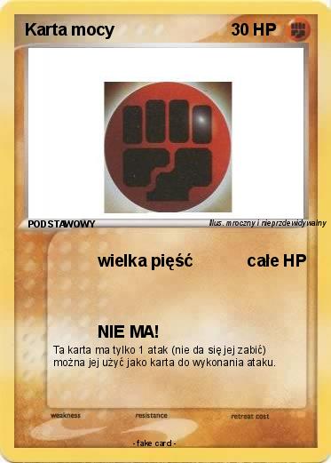 Pokemon Karta mocy