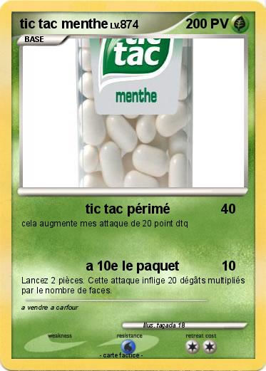 Pokemon tic tac menthe