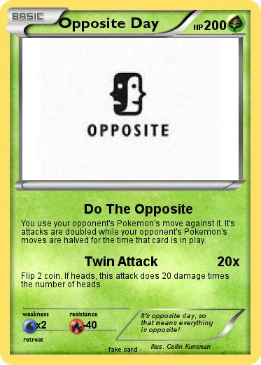 Pokemon Opposite Day