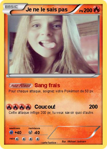 Pokemon Je ne le sais pas