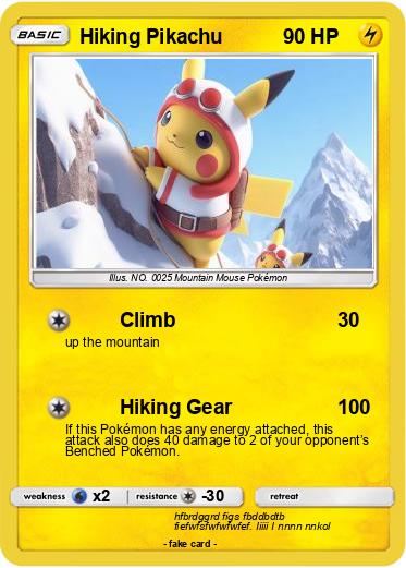 Pokemon Hiking Pikachu