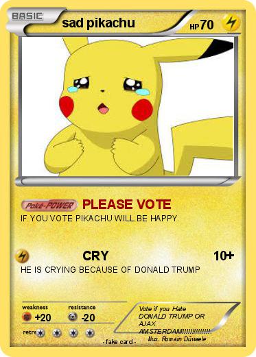 Pokemon sad pikachu