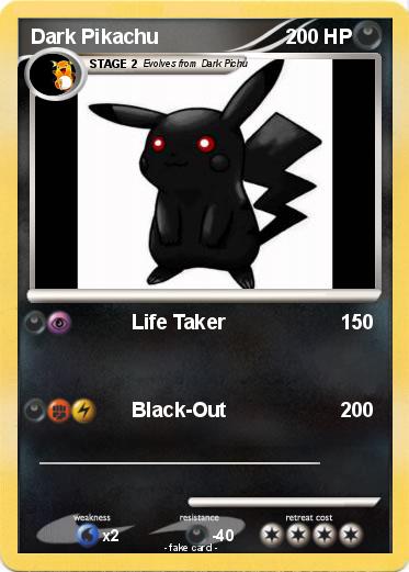 Pokemon Dark Pikachu