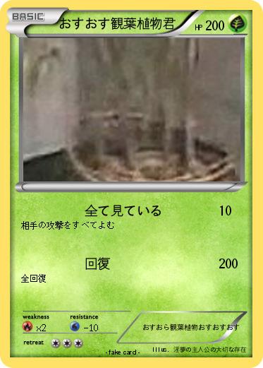 Pokemon おすおす観葉植物君
