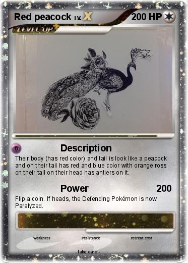 Pokemon Red peacock