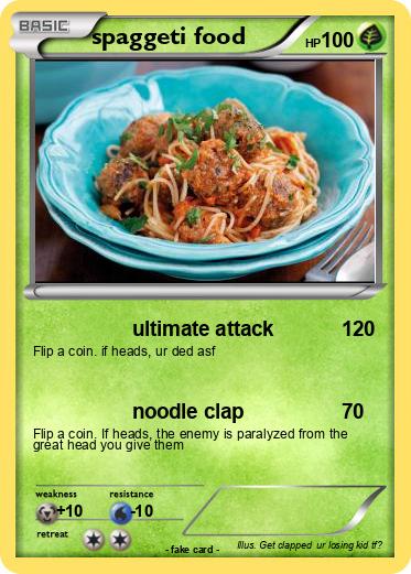 Pokemon spaggeti food