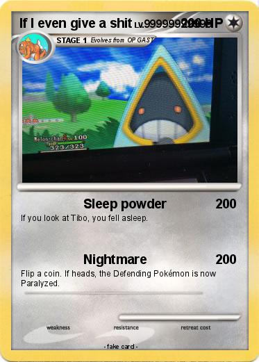 Pokemon If I even give a shit