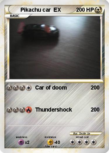 Pokemon Pikachu car  EX