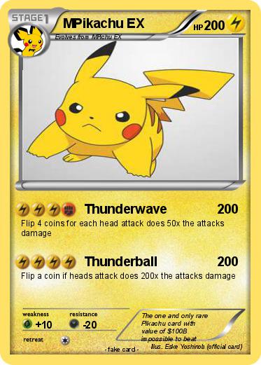 Pokemon MPikachu EX