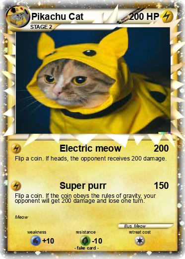 Pokemon Pikachu Cat