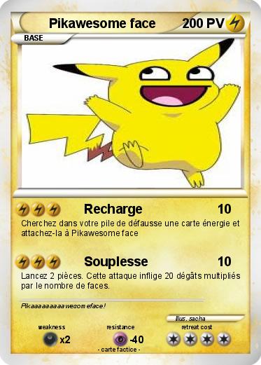 Pokemon Pikawesome face