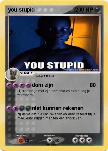 Pokemon you stupid