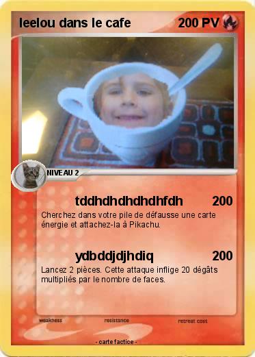 Pokemon leelou dans le cafe