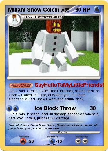 Pokemon Mutant Snow Golem