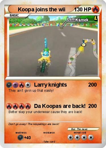 Pokemon Koopa joins the wii