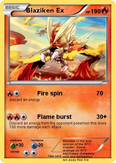 Pokemon Blaziken Ex