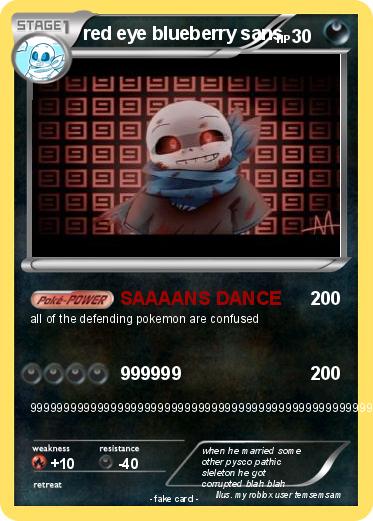 Pokemon red eye blueberry sans