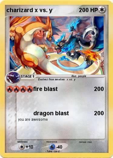 Pokemon charizard x vs. y