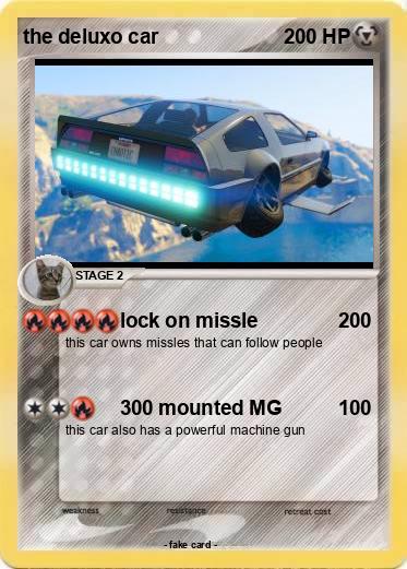 Pokemon the deluxo car