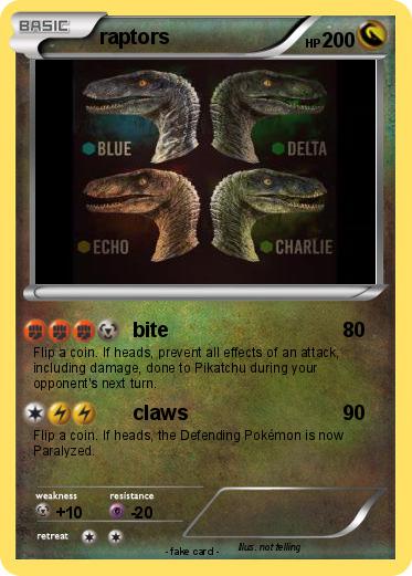 Pokemon raptors