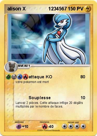 Pokemon alison X                 1234567 