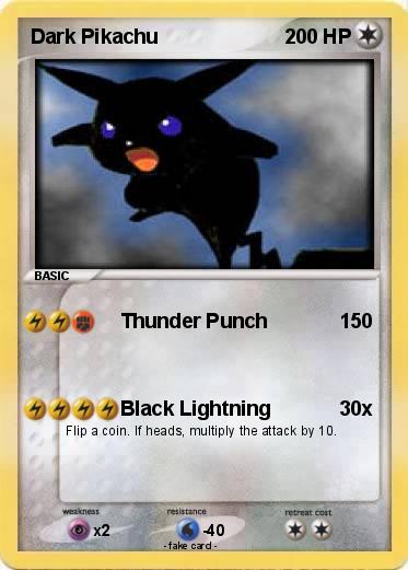 Pokemon Dark Pikachu