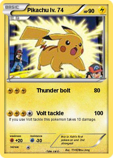 Pokemon Pikachu lv. 74
