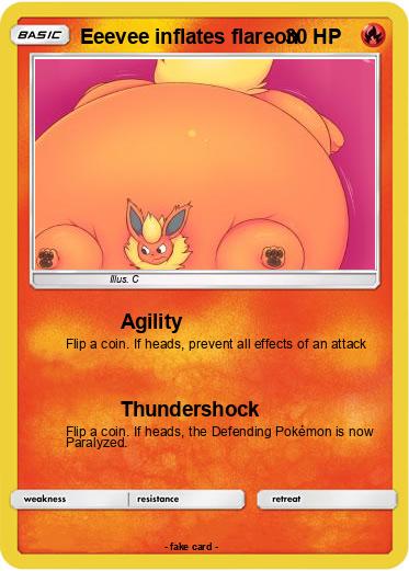 Pokemon Eeevee inflates flareon