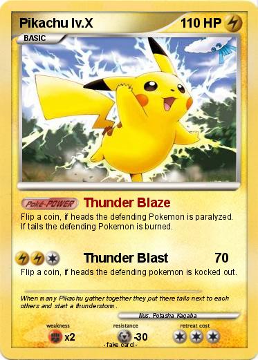 Pokemon Pikachu lv.X