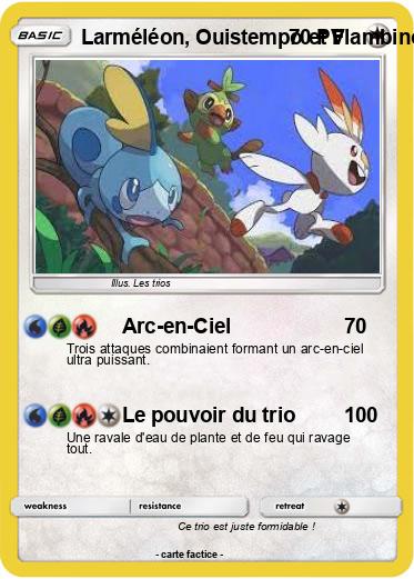 Pokemon Larméléon, Ouistempo et Flambino