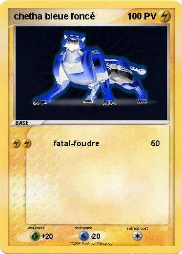 Pokemon chetha bleue foncé