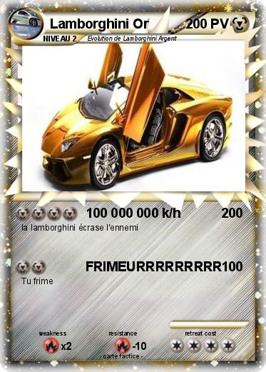 Pokemon Lamborghini Or