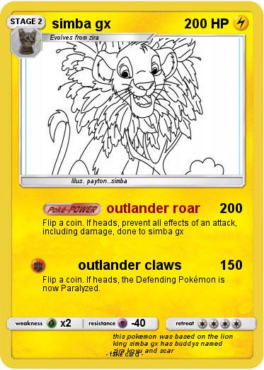Pokemon simba gx
