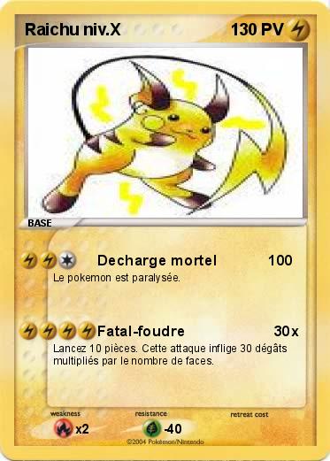 Pokemon Raichu niv.X