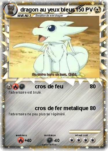 Pokemon dragon au yeux bleus