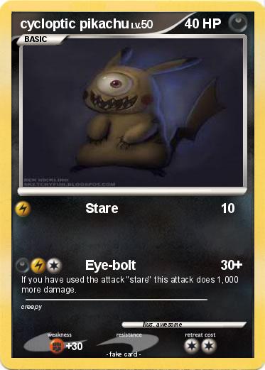 Pokemon cycloptic pikachu