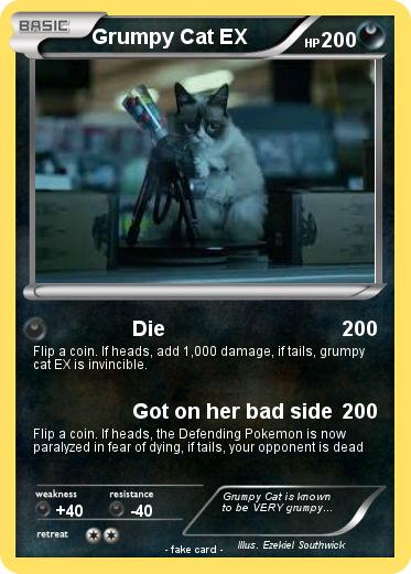 Pokemon Grumpy Cat EX