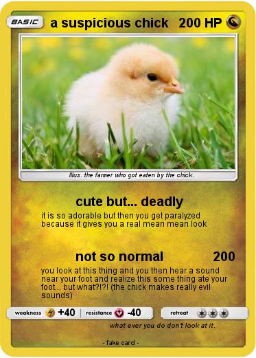 Pokemon a suspicious chick