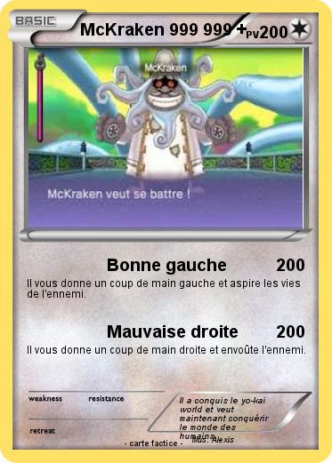 Pokemon McKraken 999 999 +