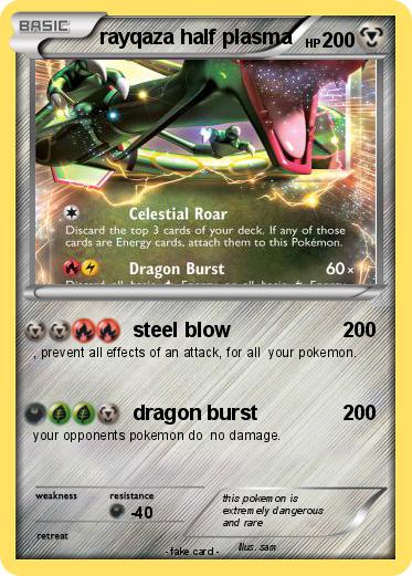 Pokemon rayqaza half plasma