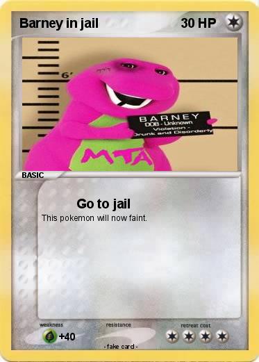 Pokemon Barney in jail