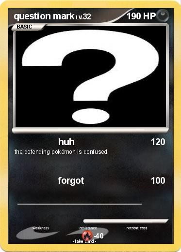 Pokemon question mark