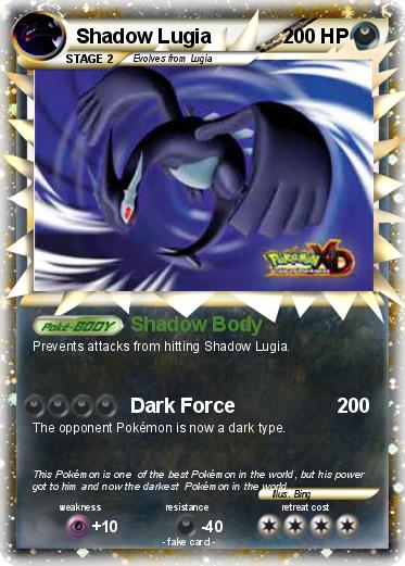 Pokemon Shadow Lugia
