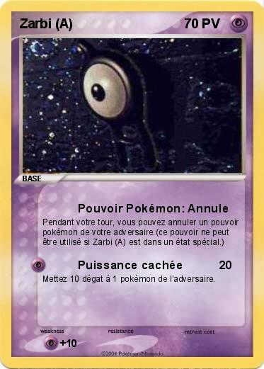 Pokemon Zarbi (A)