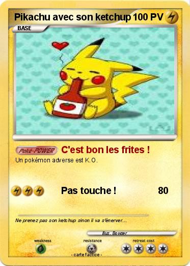 Pokemon Pikachu avec son ketchup