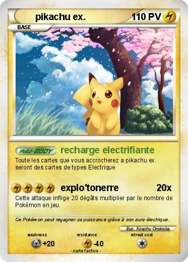 Pokemon pikachu ex.