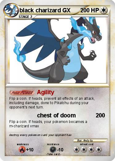 Pokemon black charizard GX