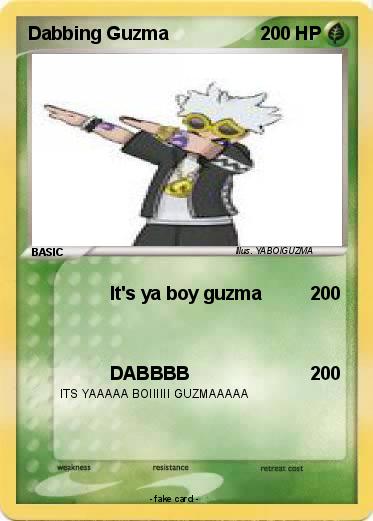 Pokemon Dabbing Guzma